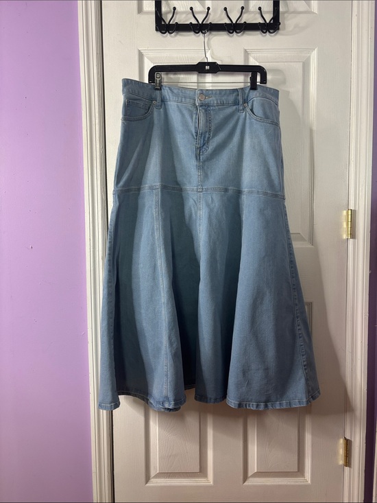 torrid Dresses & Skirts - Light Blue Denim A-Line Maxi Skirt - Flared Panel Design
